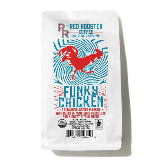 Organic Decaf Funky Chicken 12 oz. Bag, Whole Bean Coffee