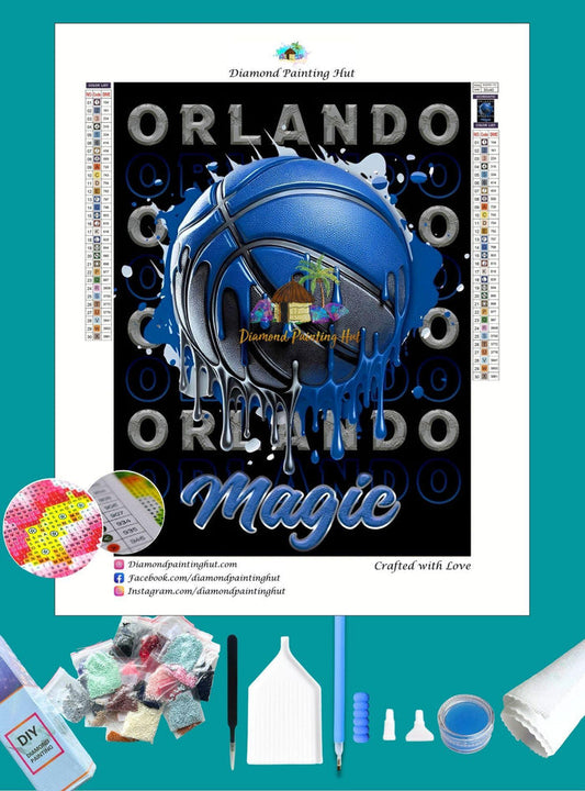 Orlando NBA Dripping Ball Diamond Painting