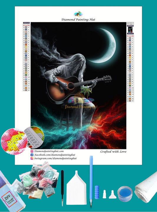 Playing Guitar Diamond Painting