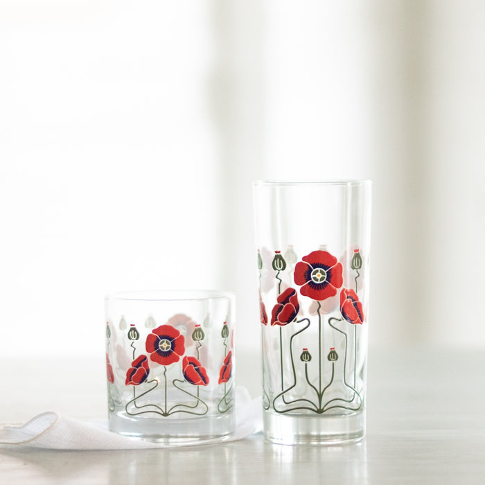 Poppy Rocks Glass