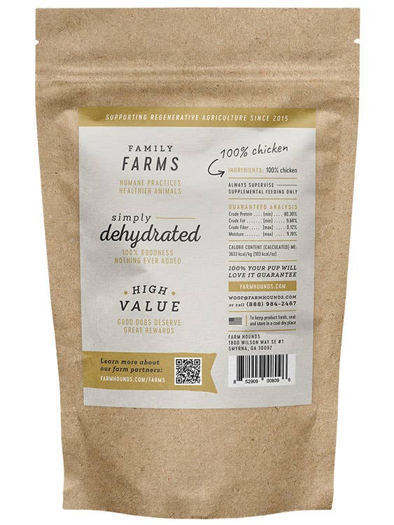 Premium Chicken Jerky Dog Treats - All-Natural - 3.5oz Made in USA