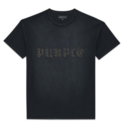 Purple-Gothic Wordmark Tee-P101-JGWB324