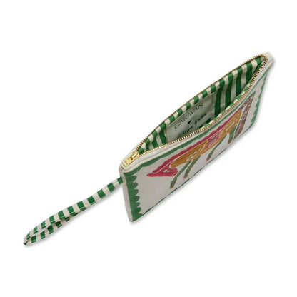 Red & Green Pouch, Horse Motif