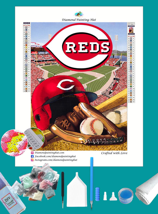 Reds MLB Home Diamond Painting-Diamond Painting Hut
