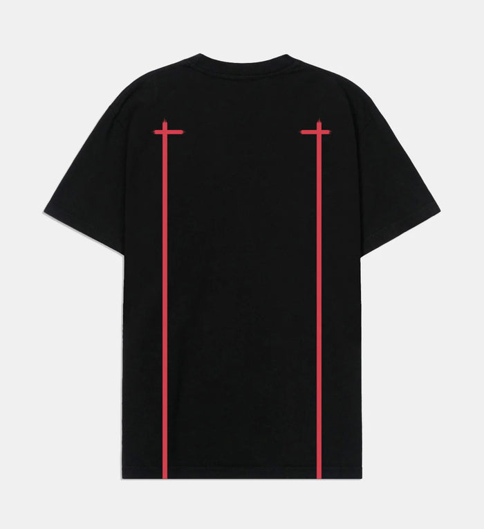 RTA-LIAM TEE | BLACK RED DOUBLE CROSS