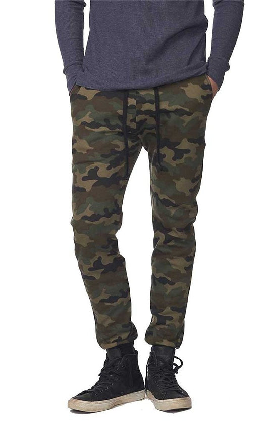 Sale: Camo Fleece Unisex Jogger Pant by Royal Apparel Made in USA 3070CMO