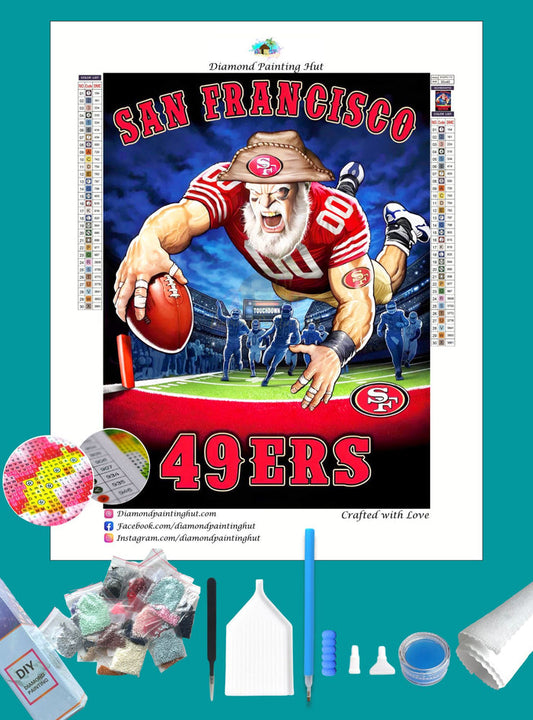 San Francisco 49ers NFL Diamond Painting-Diamond Painting Hut