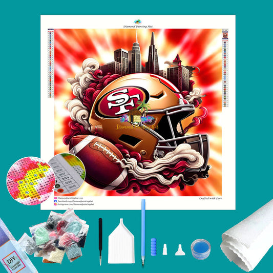 San Francisco 49ers NFL Helmet Diamond Painting