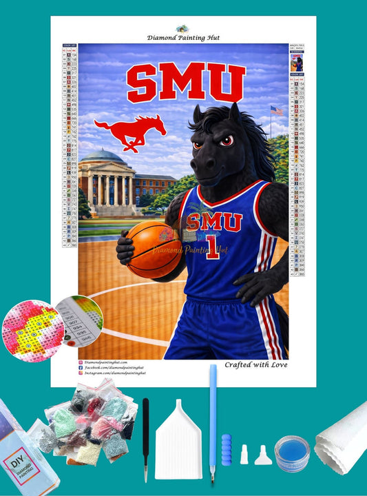 SMU Mustangs Mascot Diamond Painting
