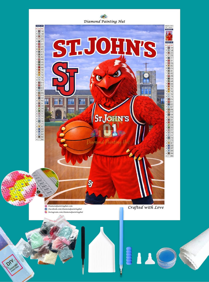 St. John's Red Storm Mascot Diamond Painting
