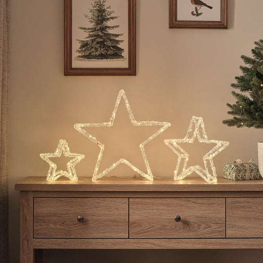 Star Silhouette LED 3D Acrylic Light Trio