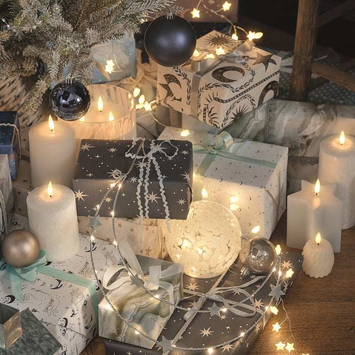 Starry Night Light Up Hanging Moon Decoration
