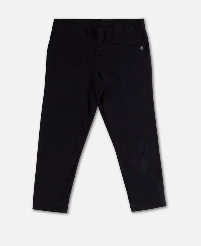 Super Combed Cotton Elastane Stretch Slim Fit Capri with Ultrasoft Waistband - Black-8