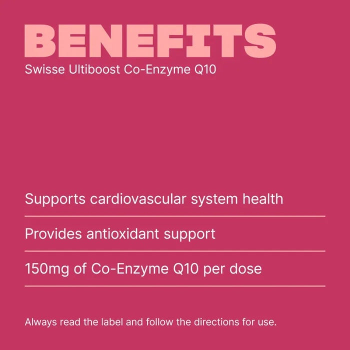 SWISSE Ultiboost Co-Enzyme Q10 50 Tablets - myernk