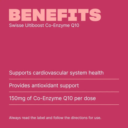 SWISSE Ultiboost Co-Enzyme Q10 50 Tablets - myernk