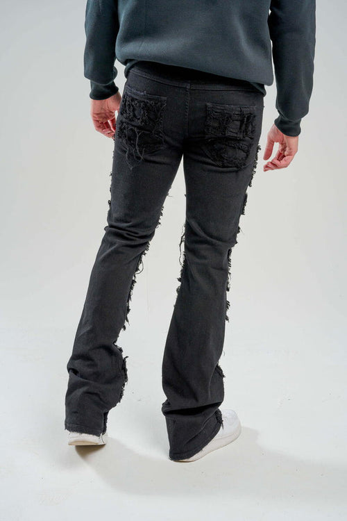 TAKER-PREMIUM STRETCH STACK PANTS WITH MULTI PATCH-T4057