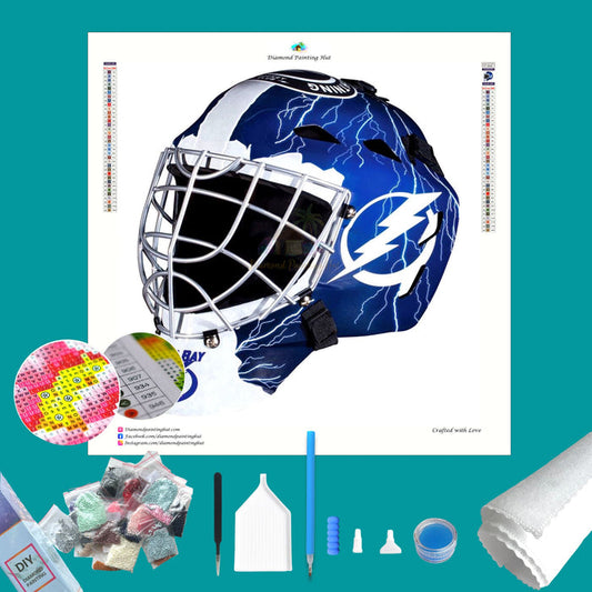 Tampa Bay Lightning NHL Goalie Mask Diamond Painting-Diamond Painting Hut