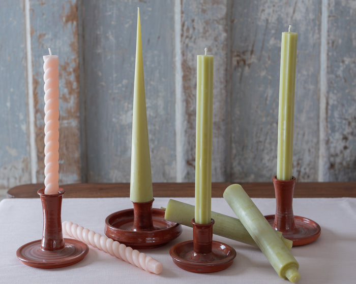 Terracotta Taper Candle Holder