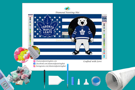 Toronto NHL Mascot Flag Diamond Painting-Diamond Painting Hut