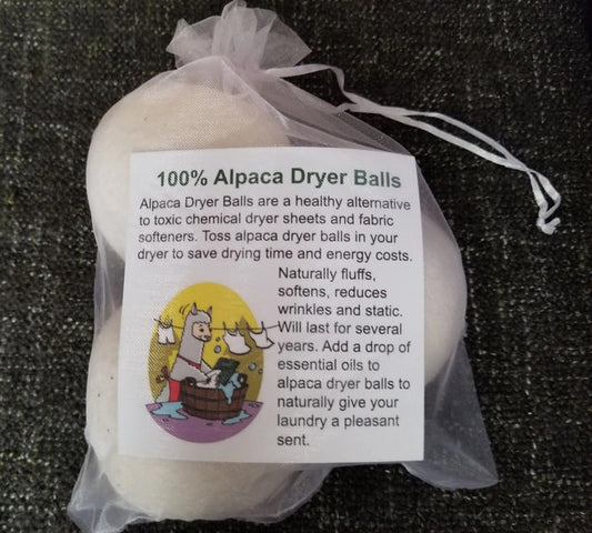 Two 3-Packs of Alpaca Dryer Balls Made in USA