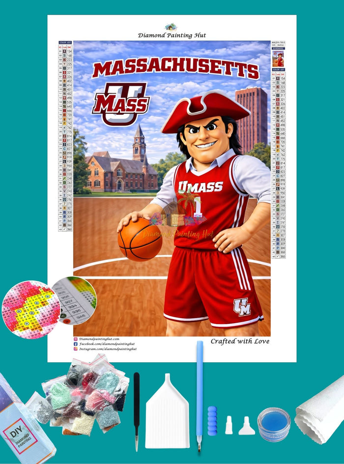 University of Massachusetts Mascot Diamond Painting