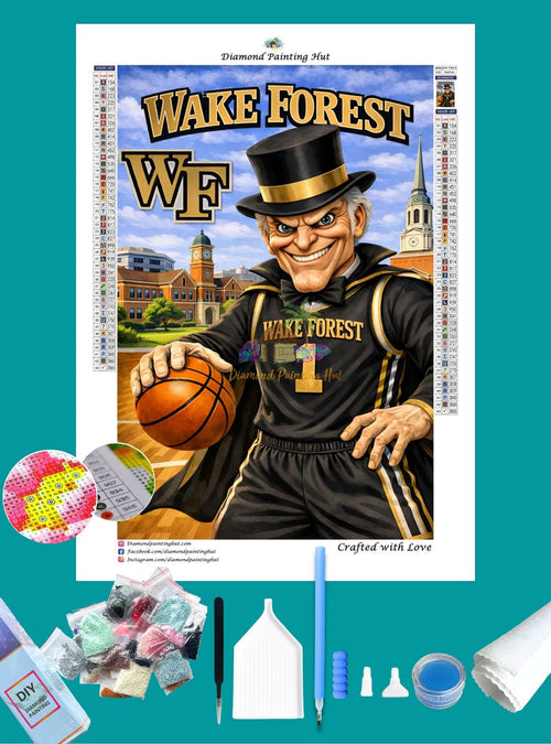 Wake Forest Demon Deacons Mascot Diamond Painting