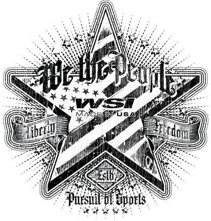 We The People Grey SoftTECH™ Lightweight Hoodie by WSI Sport Made in USA 672BLHP
