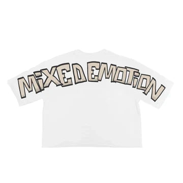 White “Pirate” Cropped Tee MIXED EMOTION