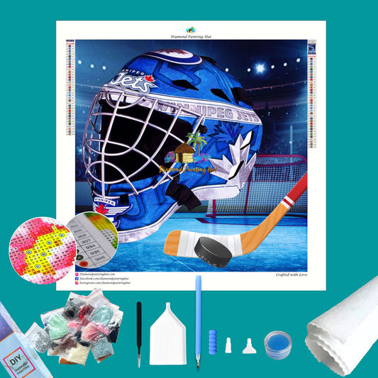 Winnipeg Jets NHL Hockey Net & Mask Diamond Painting